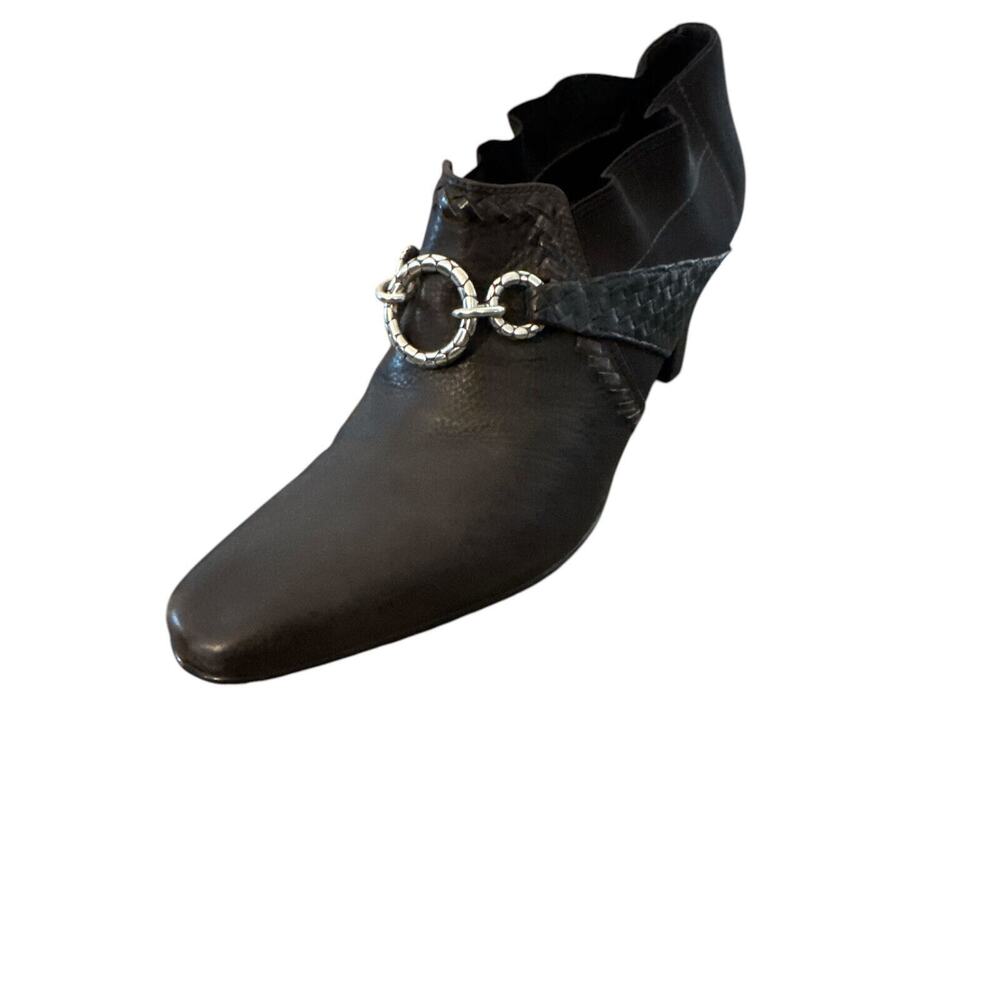 NEW Brighton Heel Booties Rizzo BROWN Leather Shooties SZ 8.5